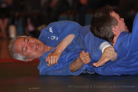 Billedet viser et holdegreb fra judo.